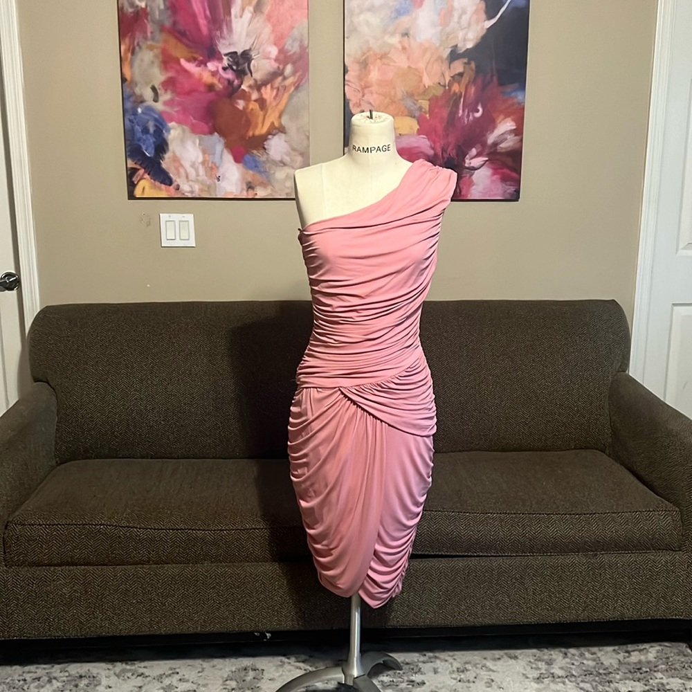 MICHAEL Michael Kors Pink One-Shoulder Wedding Dress